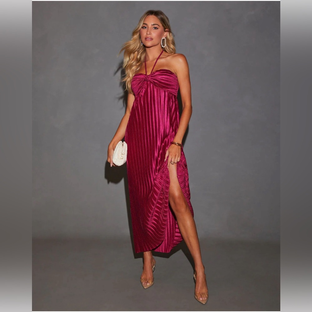 Vici size medium raise a toast dress in magenta